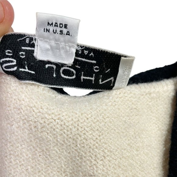 VTG St. John Collection Cream Knit Duster Cardigan Sweater- USA- Womens Size 10 - Picture 5 of 12